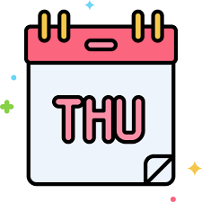 Thursday - Free time and date icons