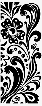 Wreath with black and white flowers and leaves vector image. Vector Black And White Download Flower Border Clipart Flower Border Clipart Black And White Free Transparent Png Download Pngkey