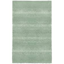 solid stripe green nylon bath rug