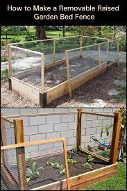 removable raised garden bed fence