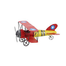 Metal Red Airplane Wall Decor 92623