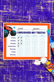 blaze teeth brushing chart