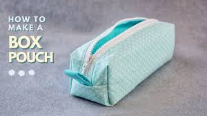diy easy zippered box pouch tutorial