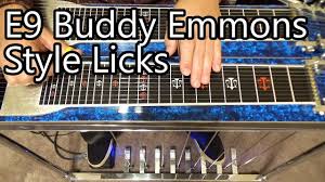 E9 Buddy Emmons Style Licks Pedal Steel Guitar Lesson