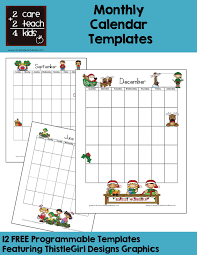 You will love these free worksheets: Calendars Free Printable Templates 2care2teach4kids Com