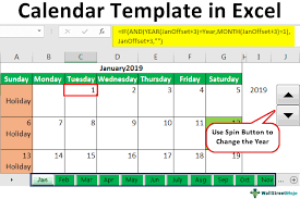 calendar template in excel how to create
