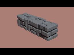 low poly stone brick sd model you