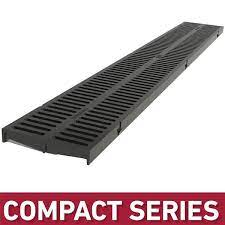 u s trench drain compact series black replacement grate to suit 5 4 in w x 3 2 in d x 39 4 in grid only 83520
