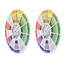 2x Coloring Matching Guide Color Wheel Mixing Chart