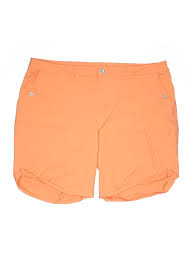Details About Lane Bryant Women Orange Khaki Shorts 26 Plus
