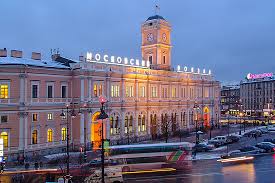 architecture of moscow rail station in