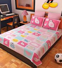Animal Print Pink Cotton Bedsheet