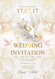 wedding invitation psd free flyer