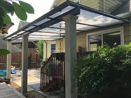 Cool Blue Acrylic Panes Patio Cover