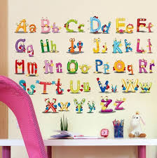 A Z Colorful Letters Alphabet Kids Wall