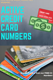 There are no credit checks required, and you won't have to worry about paying interest or late fees. Get 749 Real Active Credit Card Numbers With Money 2020 Artofit