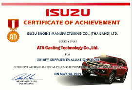 awarded by isuzu engine manufacturing