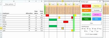 Excel Pto Tracker Template Screenshot The Holiday Tracker Tool