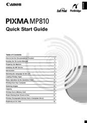 View and download canon pixma mp830 user manual online. Canon Pixma Mp810 Quick Start Manual Pdf Download Manualslib