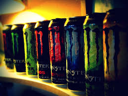 monster energy drink can lot can