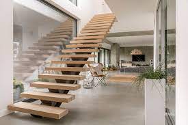 custom timber mono stringer staircases