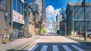 gl buildings anime street scenic