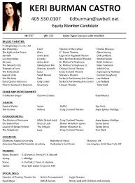 Theatre Resume Template Template Business