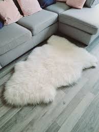 real sheepskin rug natural soft fleece