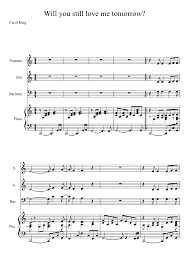 C g you give your love so sweetly. Will You Still Love Me Tomorrow Sheet Music For Piano Solo Musescore Com