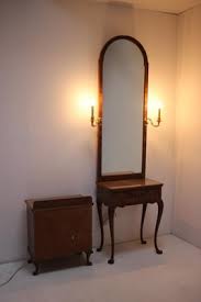 antique makeup vanity with cabinet