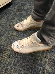 The sneaker shop it's time to step up your shoe game. Wore My Maison Margiela Paint Splatters To The Office Today Sneakers