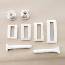 White Plastic Toilet Seat Cover Hinges