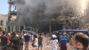 huge explosion destroys hotel ...