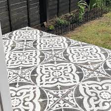 2x faux tile stencils paint tile effect