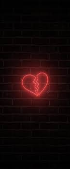 Broken Heart, glow, red, HD mobile ...