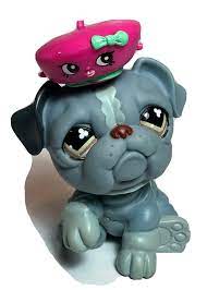 AUTHENTIC Littlest Pet Shop #668 Blue Bulldog Dog Puppy | eBay