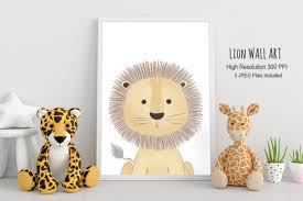 Lion Kids Room Wall Art Graphic By