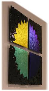 dichroic kiln formed art glass panels