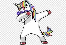 multicolored unicorn dabbing