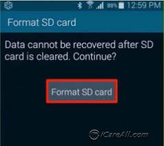 format sd card android phone internal