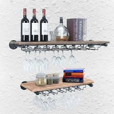 Wall Mount Wine Glass Holder Rack