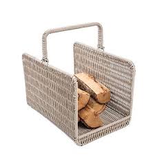 Rattan Heavy Duty Fireplace Log Basket