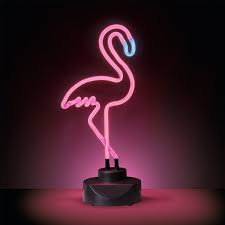 Flamingo Neon Light Desktop Real Glass Bar Sign Light Design Neon Light Neon Sign Sculpture Halloween Decor Gift Wish