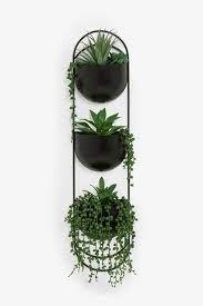 Wall Planter With Artificial Plants