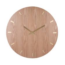 extra large wood wall clock with ash veneer