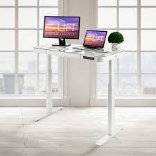 $195.00 add to cart for two monitors fully articulating with tension adjustment quick shop active seat. Seville Classics Modern White Height Adjustable Electric Desk Costco