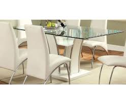 glenview white glass top dining table
