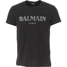 Balmain Balmain Silver Logo T Shirt