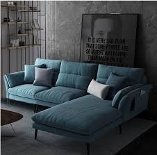 ln l shaped 3 5 sectional sofa blue