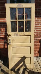 Antique Wood Glass Lite Entrance Door